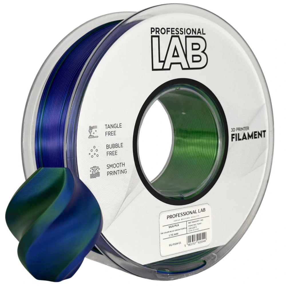 PLA Silk MODRÁ-ZELENÁ-FIALOVÁ