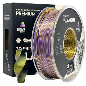 PLA Silk TriColor - černá, zlatá, fialová